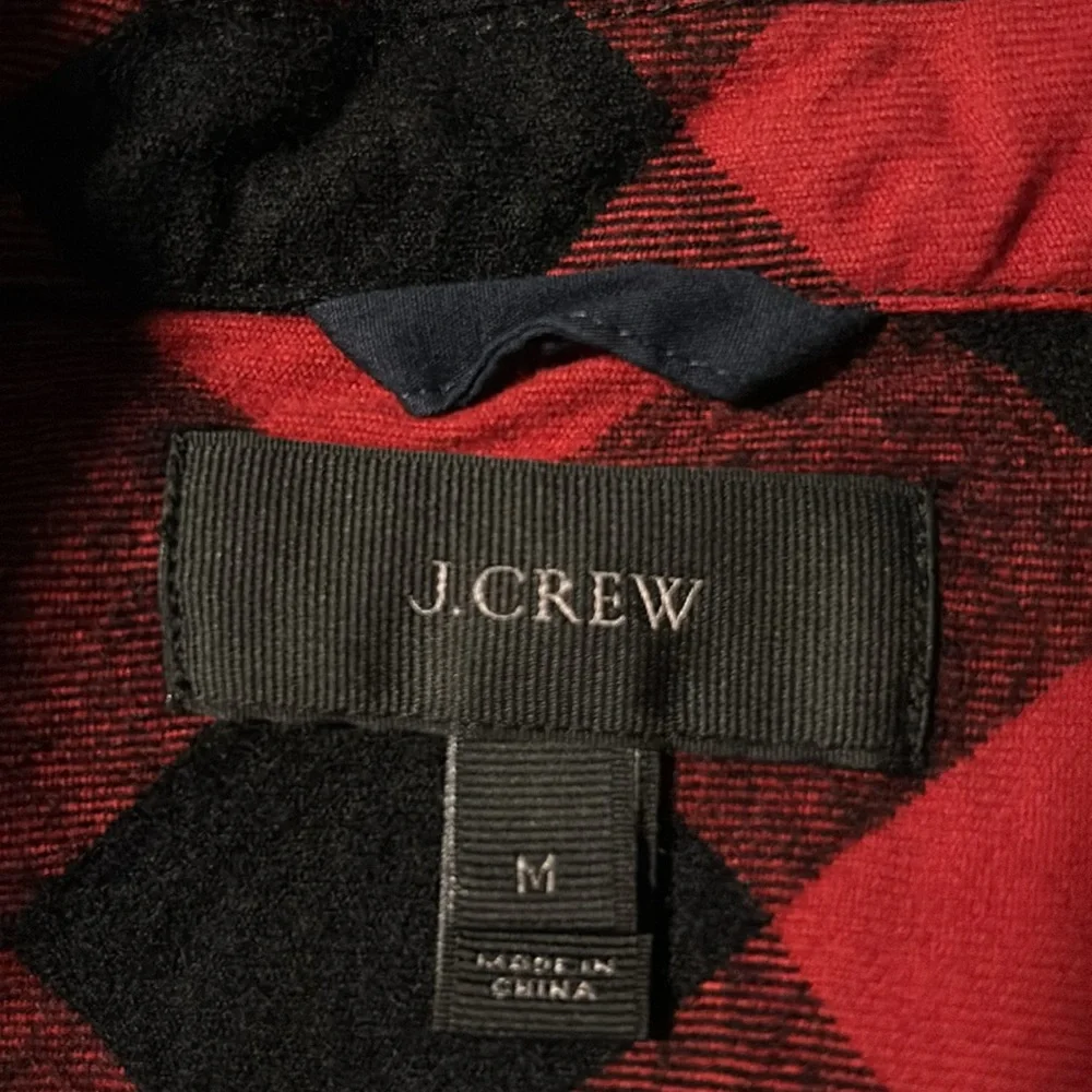 👉Sold👈J.Crew Buffalo Plaid Wool Blend Pullover - Picture 7 of 11